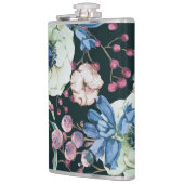 Anemone-Wildblumen: Vintages Wasserfarbmuster Flachmann (Links)