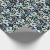 Anemone-Wildblumen: Vintages Wasserfarbmuster Geschenkpapier (Ecke)