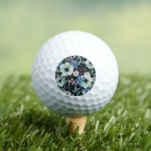 Anemone-Wildblumen: Vintages Wasserfarbmuster Golfball (Insitu T-Shirt)