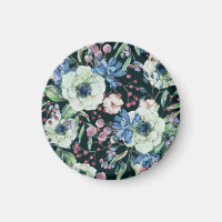 Anemone-Wildblumen: Vintages Wasserfarbmuster