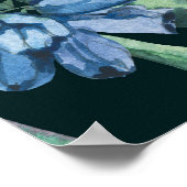 Anemone-Wildblumen: Vintages Wasserfarbmuster Poster (Ecke)