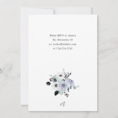 Anemone Winter White Floral Holiday Party Einladung (Rückseite)