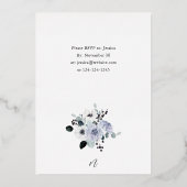 Anemone Winter White Floral Holiday Party Folieneinladung (Rückseite)