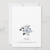 Anemone Winter White Floral Wedding - VC Einladung (Rückseite)