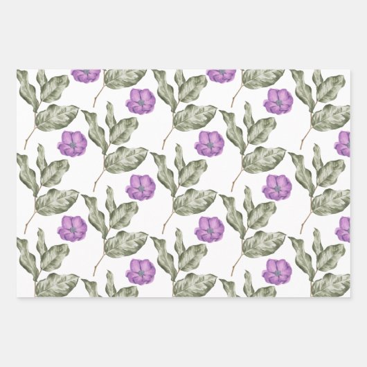 Anemone Wrapping Paper Sheets Geschenkpapier Set (Vorderseite 3)