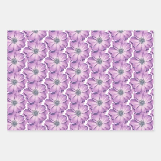 Anemone Wrapping Paper Sheets Geschenkpapier Set (Vorderseite 2)