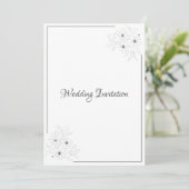 Anemone zur Einladung von White Wedding (Stehend Vorderseite)