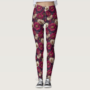 Anemonen Blumen Fitnessbekleidung Anemonen Funkeln Leggings