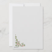 Anemonen-Ecken-zweite Heirat-Hochzeits-Einladungen Einladung (Rückseite)