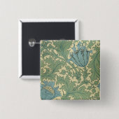 "Anemonen" Entwurf (Gewebe) Button (Vorne & Hinten)