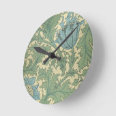 "Anemonen" Entwurf (Gewebe) Runde Wanduhr (Winkel)