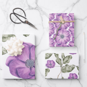 Anemonen-Geschenkpapierbögen Geschenkpapier Set