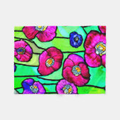 Anemonen Glas Kunst Fleecedecke (Vorderseite (Horizontal))