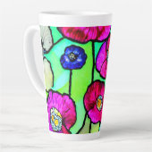 Anemonen Glas Kunst Milchtasse (Linke Ecke)