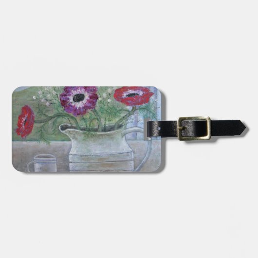 Anemonen im Weißen Jug 2013 Gepäckanhänger (Vorderseite horizontal)