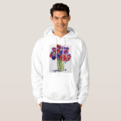 Anemonen in einem Glaskrug Hoodie (Vorne ganz)