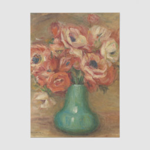 Anemonen in einer Vase von Renoir Seidenpapier