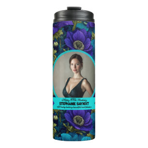 Anemonen Inspiriertes 60. Geburtstagsereignis Thermosbecher