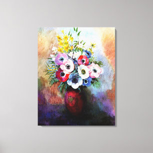 Anemonen - Odilon Redon-Gemälde, Leinwanddruck
