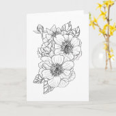 Anemonen-Pfingstrosen-Farbe es sich Raum-Gruß Karte (Gelbe Blume)