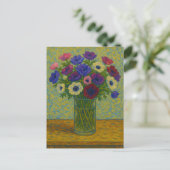 Anemonen Postkarte (Stehend Vorderseite)