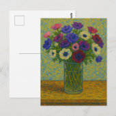 Anemonen Postkarte (Vorne/Hinten)