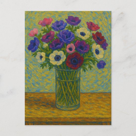Anemonen Postkarte (Vorderseite)