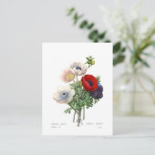 Anemonen Postkarte (Stehend Vorderseite)