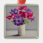 Anemonen Silbernes Ornament (Vorne)