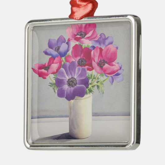 Anemonen Silbernes Ornament (Links)