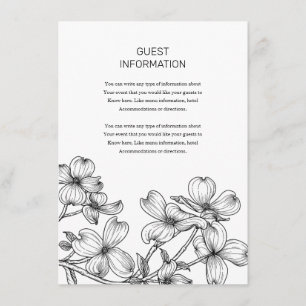 Anemonen-Sträußchen-Hochzeitseinsatz Begleitkarte