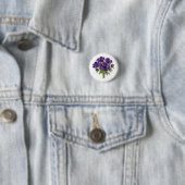 Anemonen-Sträußchen Wasserfarben-Kunst Button (Beispiel)