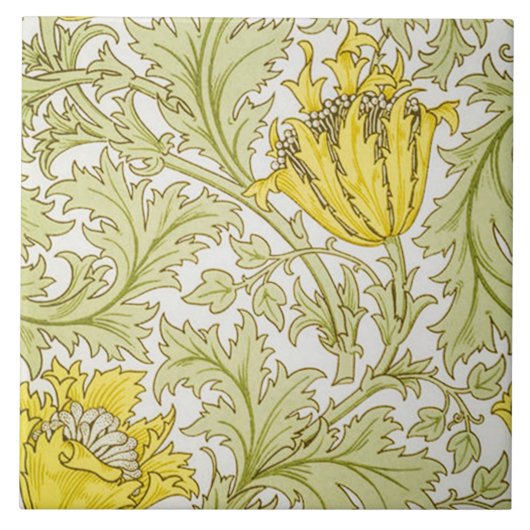 Anemonen-Tapetendesign von William Morris Fliese (Vorderseite)