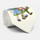 Anemonen und Bluets Krawatte (Gerollt)