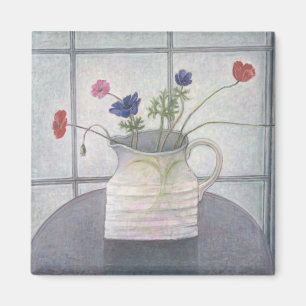 Anemonen- und Mohnblumenkrug-Blumen 2008 noch Magnet