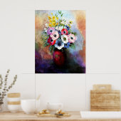 Anemonen von Odilon Redon Poster (Küche)