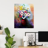Anemonen von Odilon Redon Poster (Heimbüro)