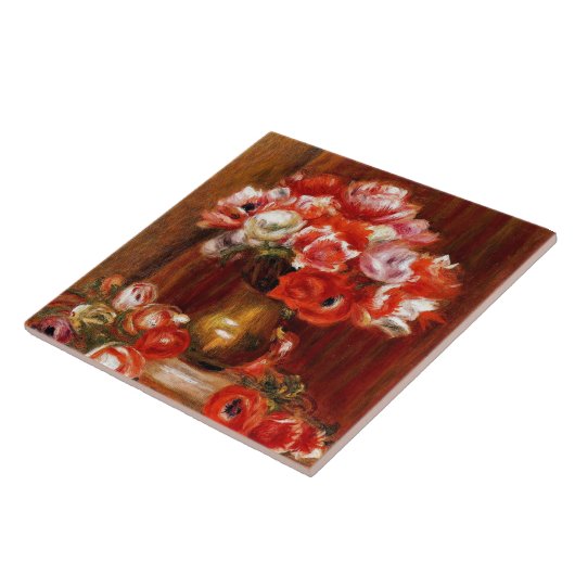 Anemonen von Pierre Renoir, Kunstmalerei, Fliese (Seite)