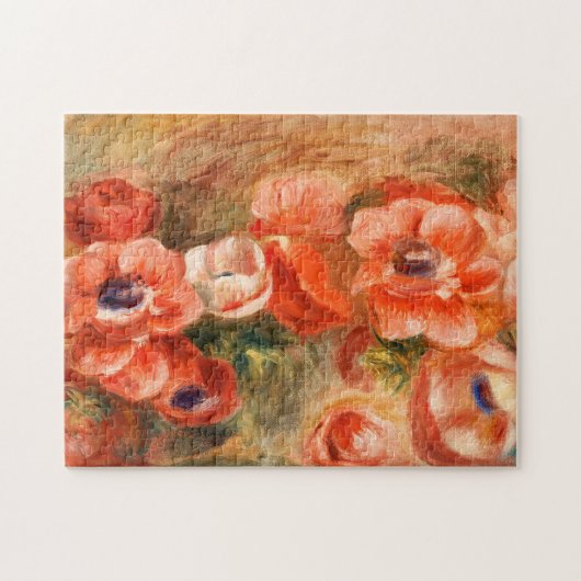 Anemonen von Renoir-Impressionisten Puzzle (Horizontal)