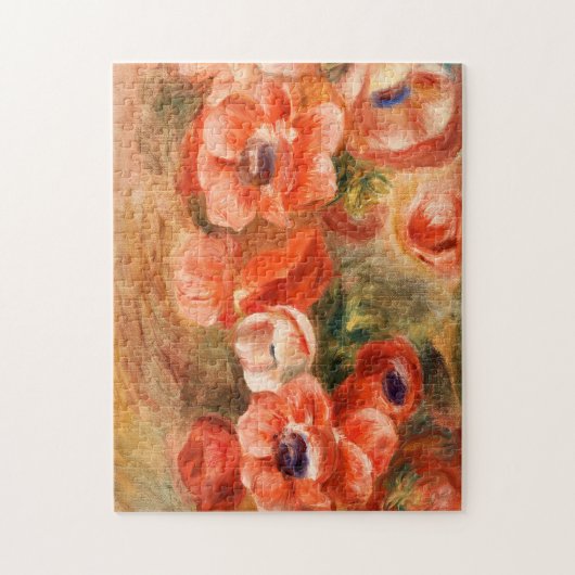 Anemonen von Renoir-Impressionisten Puzzle (Vertikal)