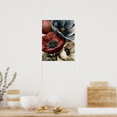 Anemonen-Wildblumen Poster (Küche)