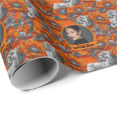 Anemonengarten Fünfzigster Geburtstagsgeschenk für Geschenkpapier (Rolleneckpunkt)