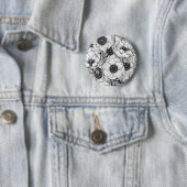 Anemonengarten in Schwarzweiß Button (Beispiel)