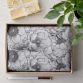 Anemonengarten in Schwarzweiß Seidenpapier (Geschenk)