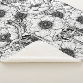 Anemonengarten in Schwarzweiß Sherpadecke (3/4)