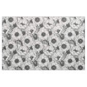 Anemonengarten in Schwarzweiß Stoff (Yard (91,4 cm))