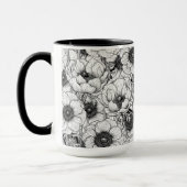 Anemonengarten in Schwarzweiß Tasse (Links)