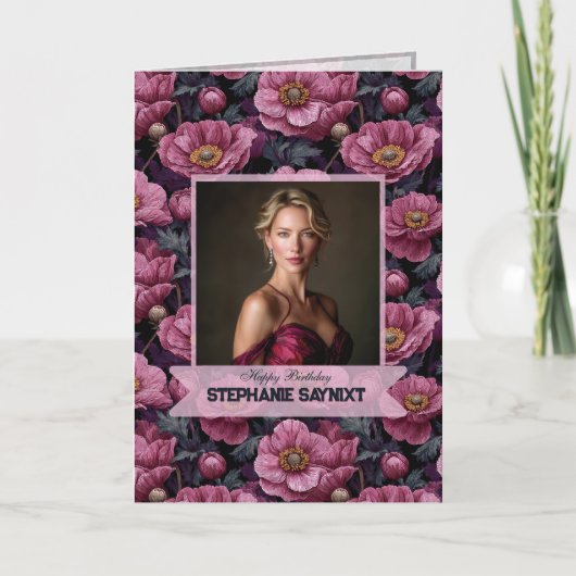 Anemonengarten zum 40. Geburtstag einzigartig Karte (Vorderseite)