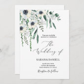 Anemonenhochzeit Einladung (Vorne/Hinten)