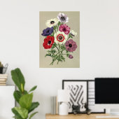 Anemonenposter Poster (Heimbüro)